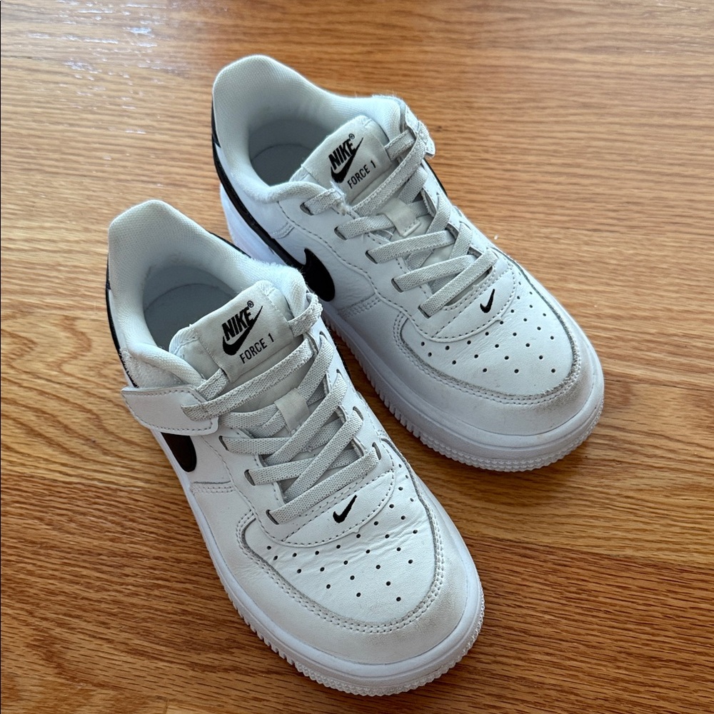 Nike Air Force 1 White and Black Sneakers